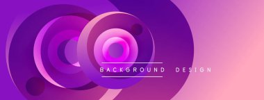 Soyut mor tasarım eşmerkezli daireler içerir. Renkler karışıyor, dinamik görsel efekt yaratıyor. Modern arkaplan ögesi.