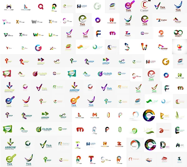 Ensemble méga de logos de lettre — Image vectorielle