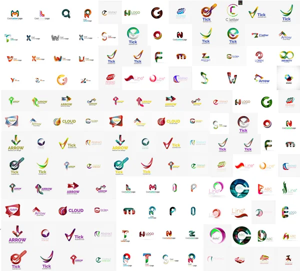 Ensemble méga de logos de lettre — Image vectorielle