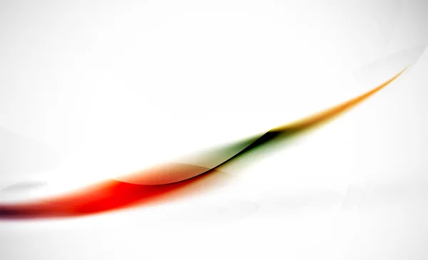 Contexte abstrait. Ligne floue ondulée rouge avec des effets de lumière et d'ombre — Image vectorielle