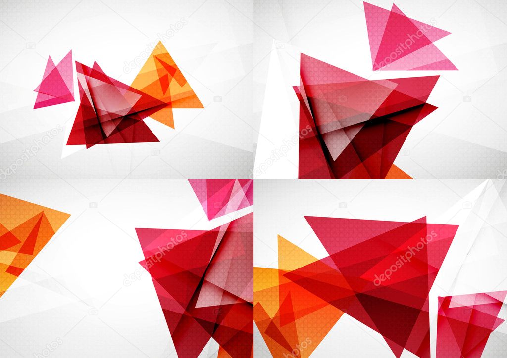 Set of angle and straight lines design abstract backgrounds