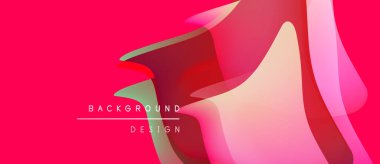 Soyut pembe arka plan. Üst üste binen şekiller dinamik görsel efekt yaratır. Modern tasarım elementleri pürüzsüz eğimler sunar.