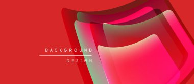 Soyut kırmızı katmanlar dinamik arkaplan oluşturur. Gradyan renkler harmanlanarak modern tasarım ögesi oluşturur. Metin arkaplan tasarımı okur.