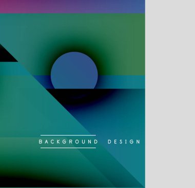 Soyut geometrik tasarım. Renkler karışır, modern görsel efekt yaratır. Şekiller örtüşüyor, dinamik bileşim oluşturuyor. Minimalist stil.