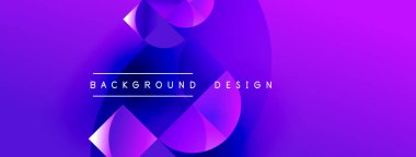 Soyut mor tasarım, üst üste binen daireler, gradyanlar. Metin, kompozisyon içerisindeki arkaplan tasarımını okur. Modern, canlı estetik..