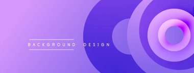 Mor gradyan arka planda eşmerkezli daireler var. Metin arka plan tasarımını beyaz olarak okur. Minimalist estetik, modern görsel stil.
