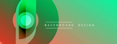 Soyut gradyanlar harmanlanarak, dinamik görsel efekt yaratır. Modern tasarım öğeleri akıcılığı ve yeniliği önerir. Arkaplan özellikleri katmanlı şekiller, canlı renkler.