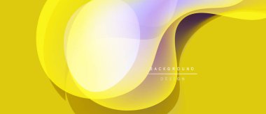 Soyut sarı tasarım akış şekilleri, gradyanlar, yumuşak kıvrımlar. Metin elementleriyle minimalist kompozisyon, modern estetik.