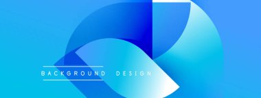 Soyut mavi gradyan tasarımı. Kıvrımlı şekiller, dinamik görsel efektler yaratır. Metin arka plan tasarımı okur. Basit, modern estetik..