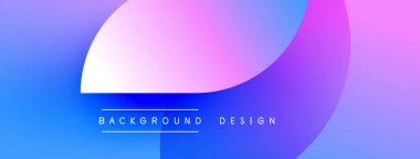 Soyut eğim arkaplanı. Mavi, mor renkler düzgün bir şekilde harmanlanır. Metin arka plan tasarımı okur. Minimalist estetik, modern his.