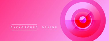 Pembe gradyan arka planda eşmerkezli daireler var. Metin arka plan tasarımı okur. Modern, canlı görsel sunum.