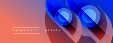 Soyut arkaplan tasarımı akıcı şekiller, canlı renkler içerir. Gradyan geçişler dinamik görsel efekt yaratır. Modern estetik.