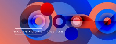 Soyut renkli çemberler dinamik görsel efektler yaratıyor. Gradyan gölgeler harmanlanır, modern arkaplan tasarımı oluşturulur.