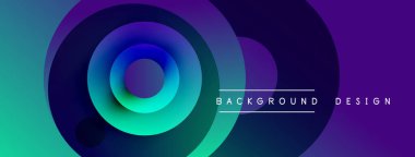 Soyut gradyan çemberler dinamik görsel efekt yaratır. Modern tasarım arka planlar, sunumlar, markalaşma için uygun. Canlı renkler pürüzsüz harmanlanır.