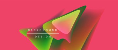 Soyut pembe arka plan akış şekilleri, gradyanlar. Metin, canlı renk karışımının ortasındaki arkaplan tasarımını okur.