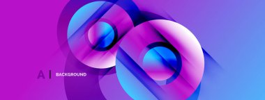 Soyut sıvı şekilleri, canlı mor gradyan. Modern tasarım, dinamik kompozisyon, dijital çizim. Yaratıcı projeler için arkaplan ögesi.