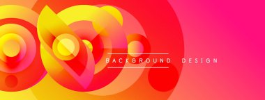 Soyut enerjik tasarım. Eş merkezli daireler, akıcı şekiller, sıcak renkler dinamik görsel efektler yaratır. Modern arkaplan ögesi.