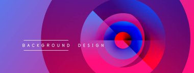 Soyut, canlı çemberler, dinamik, renkli bir arkaplan oluşturur. Modern tasarım elementleri enerji, akış, yenilik önerir.