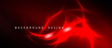 Soyut kırmızı enerji akışı, dinamik ışıklandırma. Koyu arkaplan dramatik görsel etki yaratıyor, modern tasarım ögesi.