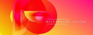 Soyut enerji katmanları dinamik bir eğilim yaratır. Kırmızı, turuncu, sarı renkler düzgün bir şekilde harmanlanır. Arka planlar için modern tasarım ögesi.