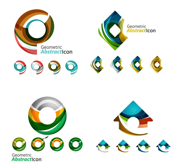 Універсальні абстрактні геометричні фігури бізнес емблеми — стоковий вектор