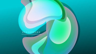 Soyut sıvı şekilleri, canlı renkler, dinamik bileşim. Arkaplanda pürüzsüz gradyanlar, modern tasarım elementleri.