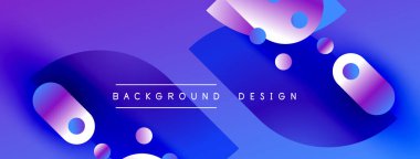 Soyut, enerjik bir arkaplan. Renkli gölgeler karışıyor, sıvı şekiller yaratıyor. Modern tasarım öğeleri görsel cazibe sunar.