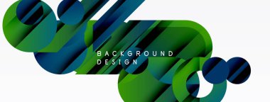 Soyut tasarım, akıcı şekiller, canlı yeşiller, maviler. Metin elemanı arkaplan tasarımı ile modern arkaplan. Minimalist stil.