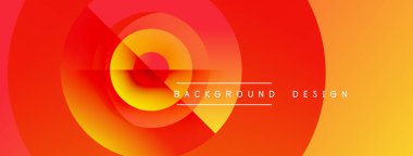 Soyut enerjik tasarım. Eşmerkezli daireler dinamik görsel efekt yaratır. Sıcak renkler kompozisyona hakim, enerji ve hareket öneriyor..