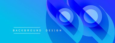 Soyut mavi arkaplan. Kademeli katmanlar akışkan şekiller, modern tasarım elementleri yaratır. Metin arkaplan tasarımı okur.