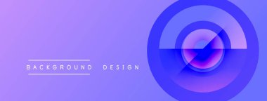 Soyut mor eğimli arkaplan. Eş merkezli daireler görsel derinlik yaratıyor. Metin arka plan tasarımı okur. Modern, temiz estetik.