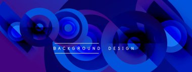 Soyut mavi tasarım katmanlı daireler, gradyanlar içerir. Modern estetik, arka planlar ve sunumlar için uygun. Minimalist tarz, dinamik kompozisyon.