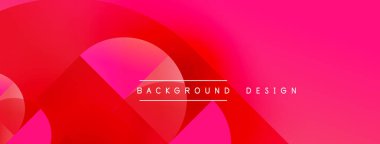 Abstract vibrant design features flowing pink, red shapes. Gradient colors create dynamic visual impact. Text reads background design.