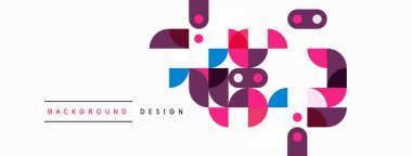 Soyut geometrik şekiller, pembe, mor, kestane rengi. Arka planlar ve sunumlar için modern tasarım öğesi. Temiz, basit estetik..