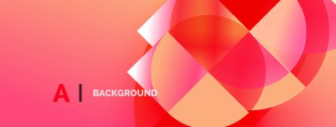 Soyut eğim arkaplanı. Üst üste binen daireler dinamik görsel efekt yaratır. Metin, köşede Al BACKground 'u okuyor.