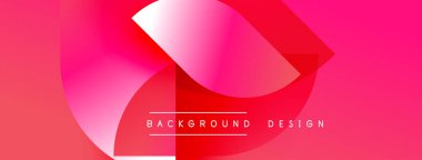 Abstract pink design. Gradient shapes overlap creating modern visual effect. Text reads background design. Simple, vibrant composition.