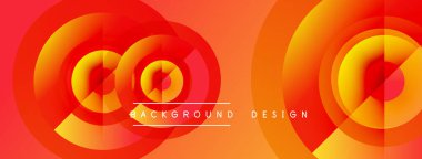 Soyut turuncu daireler dinamik arkaplan oluşturur. Metin, şekiller arasında ortalanmış arkaplan tasarımı okur. Sıcak tonlar kompozisyona hakim.