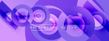 Soyut mor daireler dinamik arkaplan oluşturur. Modern tasarım, değişkenler, katmanlar, pürüzsüz geçişler içerir. Minimalist estetik.