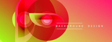 Soyut canlı katmanlar dinamik görsel efekt yaratır. Gradyan renkler düzgün bir şekilde harmanlanarak modern kompozisyonu oluşturur. Metin etiketleri arkaplan, tasarım.