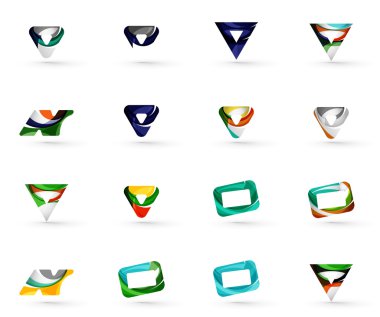 Çeşitli geometrik simgeler kümesi