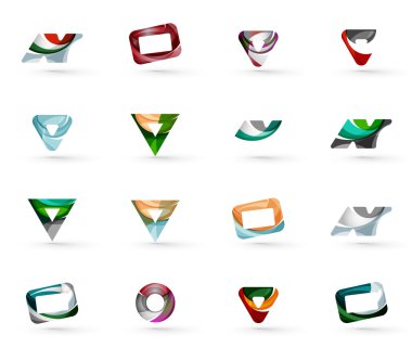 Çeşitli geometrik simgeler kümesi