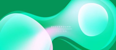 Soyut sıvı şekilleri, canlı yeşil renkler, pürüzsüz gradyanlar. Modern tasarım, minimalist estetik, mükemmel arkaplan ögesi.