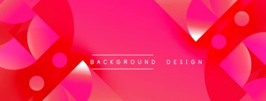 Soyut pembe arka plan. Geometrik şekiller örtüşür, dinamik görsel efekt yaratır. Sancaklar ve başlıklar için modern tasarım uygun.