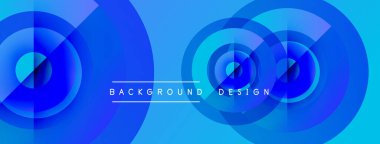 Soyut mavi daireler dinamik görsel efekt oluşturur. Metin, kompozisyon içerisindeki arkaplan tasarımını okur.