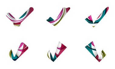 Dizi soyut Tamam ve kene simgeler, iş logo kavramları, temiz modern geometrik tasarım