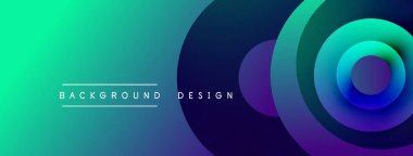 Soyut eğim arkaplanı. Turkuaz dönüşümler mora dönüşür, eşmerkezli daireler içerir. Metin arka plan tasarımı okur. Minimalist, modern estetik.
