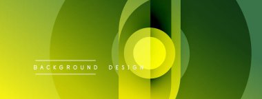 Soyut gradyan arkaplan özellikleri üst üste biniyor. Sarı, yeşil renkler modern tasarım yaratır. Metin arkaplan tasarımı okur.