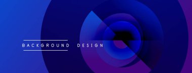 Soyut mavi mor gradyan tasarımı. Eşmerkezli daireler dinamik görsel efekt yaratır. Metin arka plan tasarımı okur. Modern estetik.