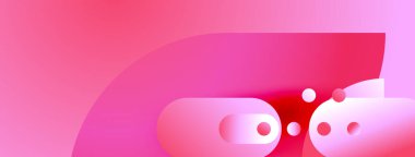 Soyut pembe tasarım. Şekiller örtüşüyor, dinamik bileşim oluşturuyor. Renkler derinliği gösteriyor, modern estetiği. Minimalist, enerjik.