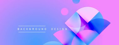 Soyut eğim arkaplanı. Üst üste binen daireler dinamik görsel efekt yaratır. Modern tasarım elemanları canlı renk şeması sunar.